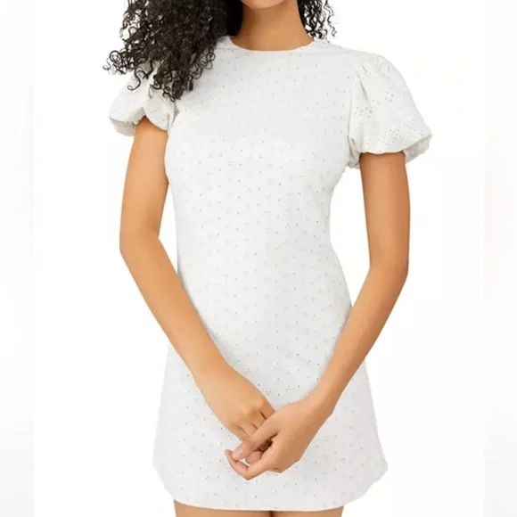 Free People Apricot Eyelet Mini Dress - Picture 6 of 9